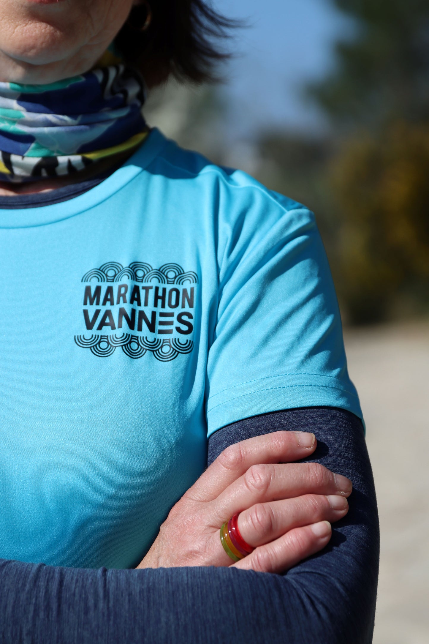 TEE-SHIRT BLEU FEMME