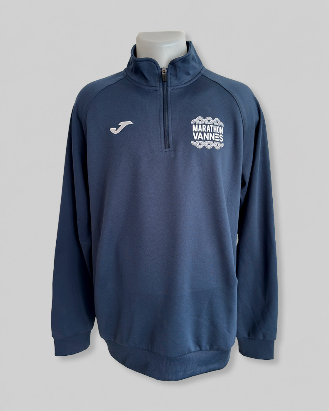 SWEAT 1/4 DE ZIP BLEU MARINE